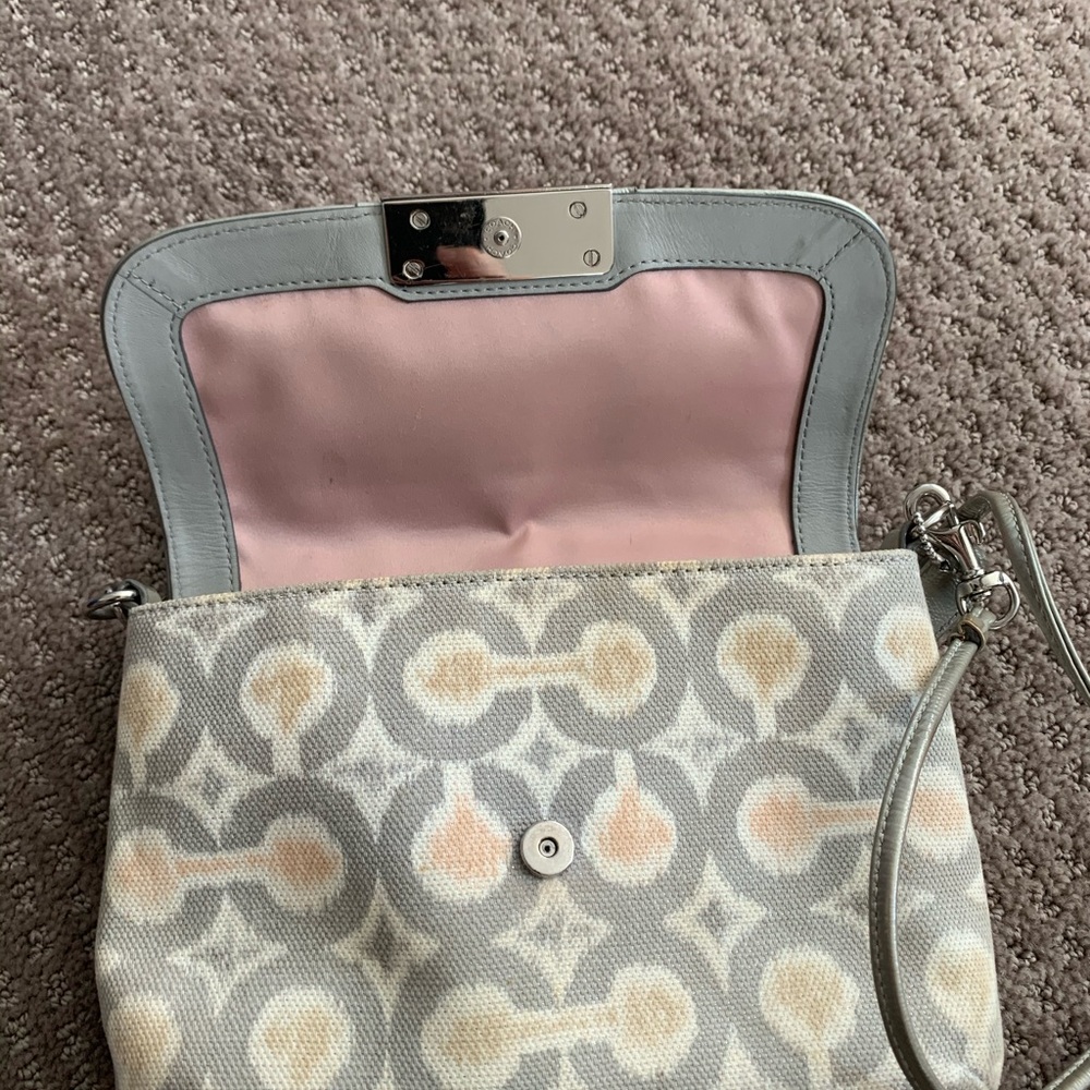 Pink And Tan Crossbody Coach Purse Gem